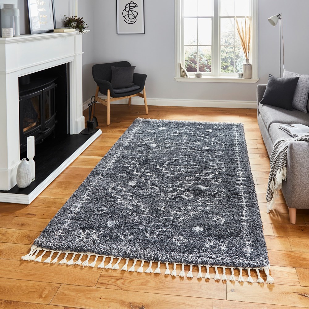 Aspen 1537 Boho Rugs in Grey Ivory